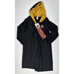 Harry Potter Wizarding World Hogwarts Adult L/XL Robe Black Gold With Necktie